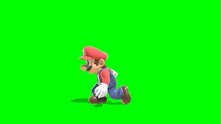 Smash Ultimate Green Screen: Mario Walking and Running | 1080p 60fps