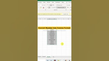 convert number comma format use Excel formula