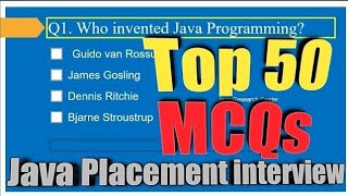 Java MCQs for Placement | JAVA Top 50 Questions &amp; answers | Java Research Center
