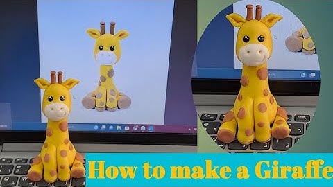 How to make a Giraffe using fondant #srilanka #giraffe #diy #cake