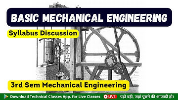 Basic Mechanical Engineering(Syllabus Introduction) || 3rd Sem. Mechanical || SBTE Bihar Polytechnic