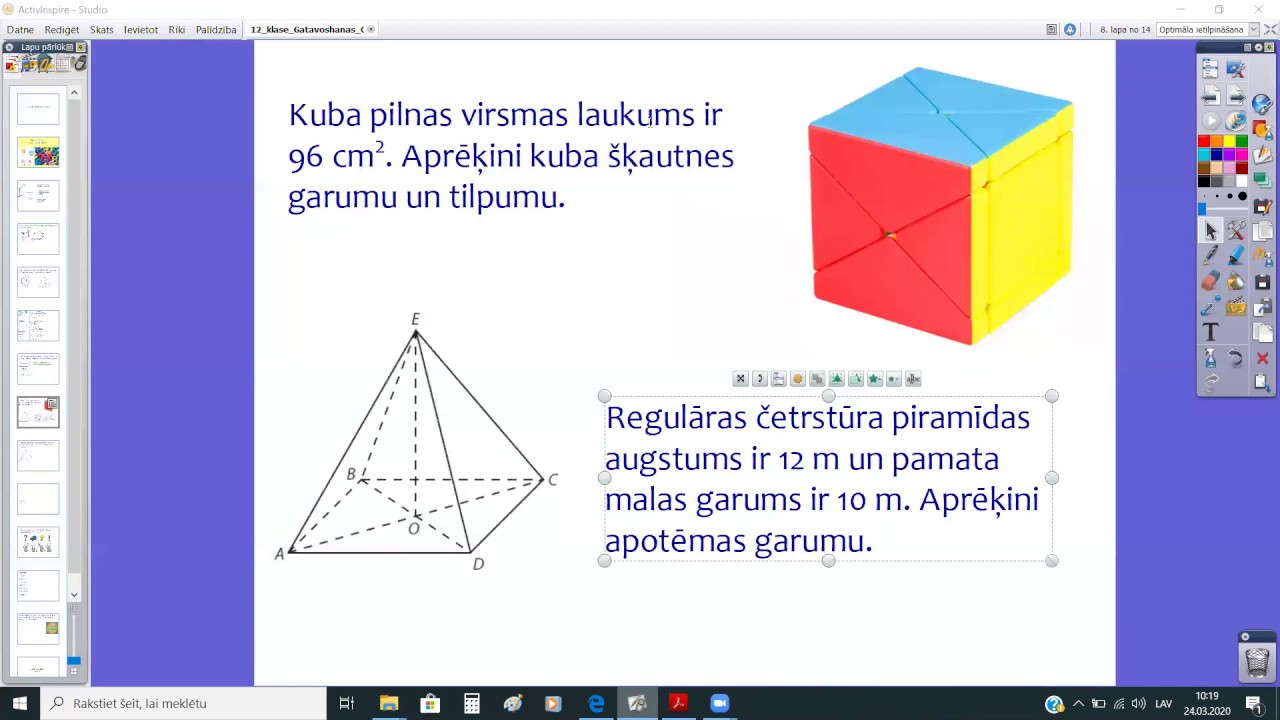 Gatavošanās CE matemātikā. Stereometrija. Darbības ar skaitļiem