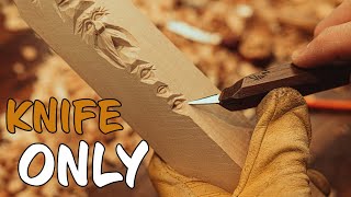 Knife Only Open Eye || Woodcarving Eyes With Only A Knife