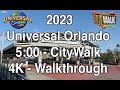 4K Universal Orlando - CityWalk 5:00 Walkthrough