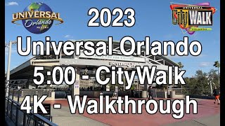 4K Universal Orlando - CityWalk 5:00 Walkthrough