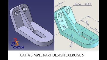 catia tutorials |simple part design exercise 6|cadtech mahi