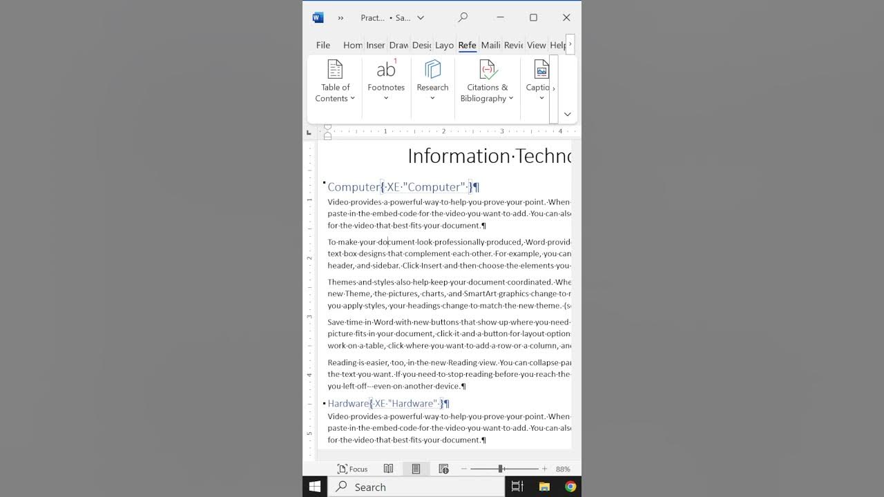 Trick quickly remove all index entries from your document how to