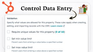 How to Set validation rules for HubSpot (Basic Data Accuracy)
