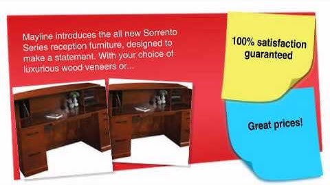 Sorrento Reception Desk with Veneer Counter Top - ofconcepts.com