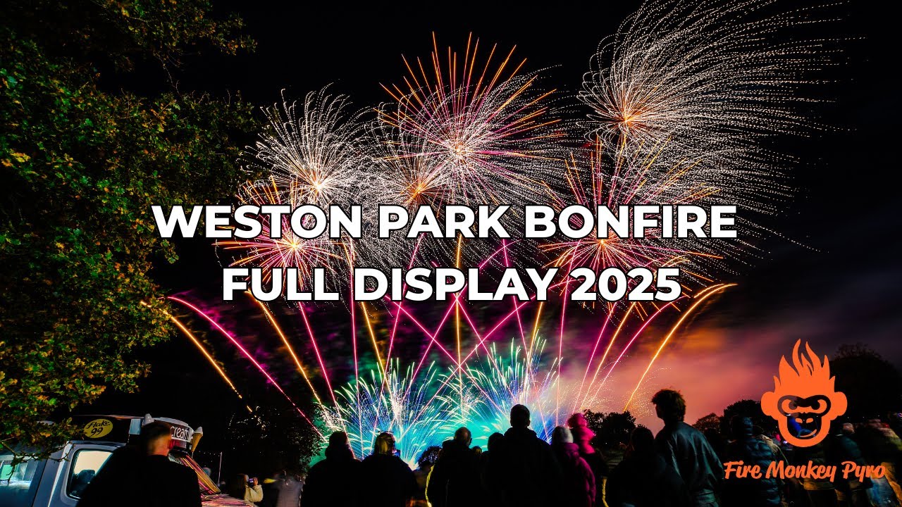 Weston Park Bonfire 2025 | Full Display by Fire Monkey Pyro