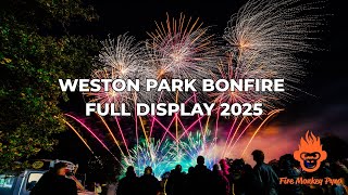 Weston Park Bonfire 2025 | Full Display by Fire Monkey Pyro