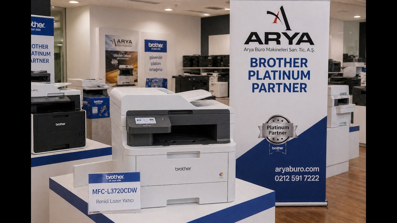 Brother MFC-L3720CDW | Sessiz Renkli Yazıcı & Fotokopi — 18 Sayfa
