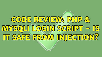Code Review: PHP & MySQLi Login Script - Is it safe from Injection?