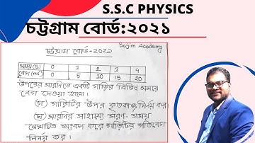 চট্টগ্রাম বোর্ড ২০২১ ।। SSC Physics Chittagong board 2021 solution. Chapter 4 Work Power and Energy.