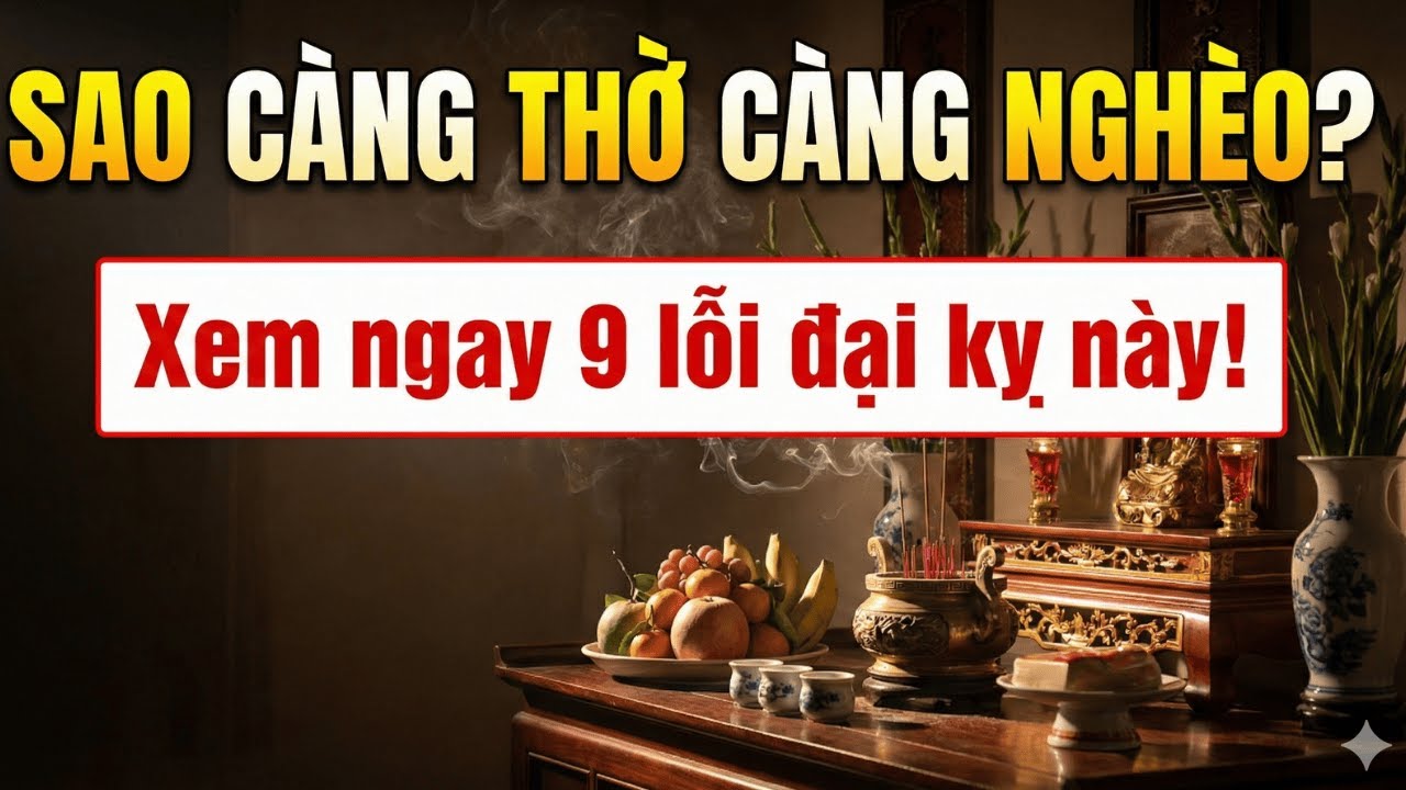 SAO CÀNG THỜ CÀNG NGHÈO? – BÍ MẬT 9 VẬT PHẨM TRÊN BÀN THỜ