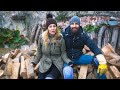 WE BROKE OUR CAMERA - Preparing for Winter in the Mountains DIY firewood shed