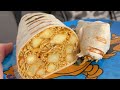 A madly packed noodle wrap, also nearly died choking on steam!🤣