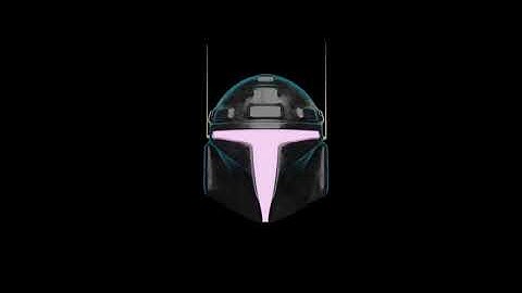Helmet inspired by Mandalorian Helmet created in Blender