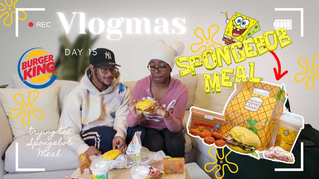 THIS SPONGEBOB MEAL WAS NOT WHAT WE EXPECTED! 👀🍔 | Vlogmas Day 15
