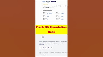 How to Track CA Foundation Book | | Finally CA Foundation Book Delivered 🙂 | | #shorts #cafoundation