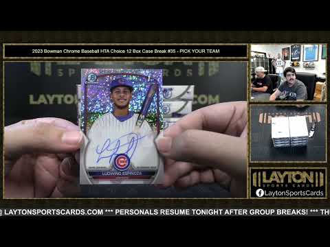 2023 Bowman Chrome Baseball HTA Choice 12 Box Case Break #35