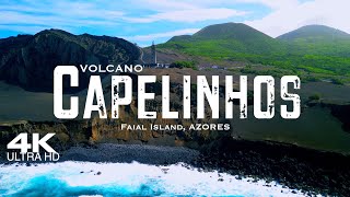 CAPELINHOS Volcano 🇵🇹 Faial Drone Aerial 4K 2023 | Azores Açores Portugal