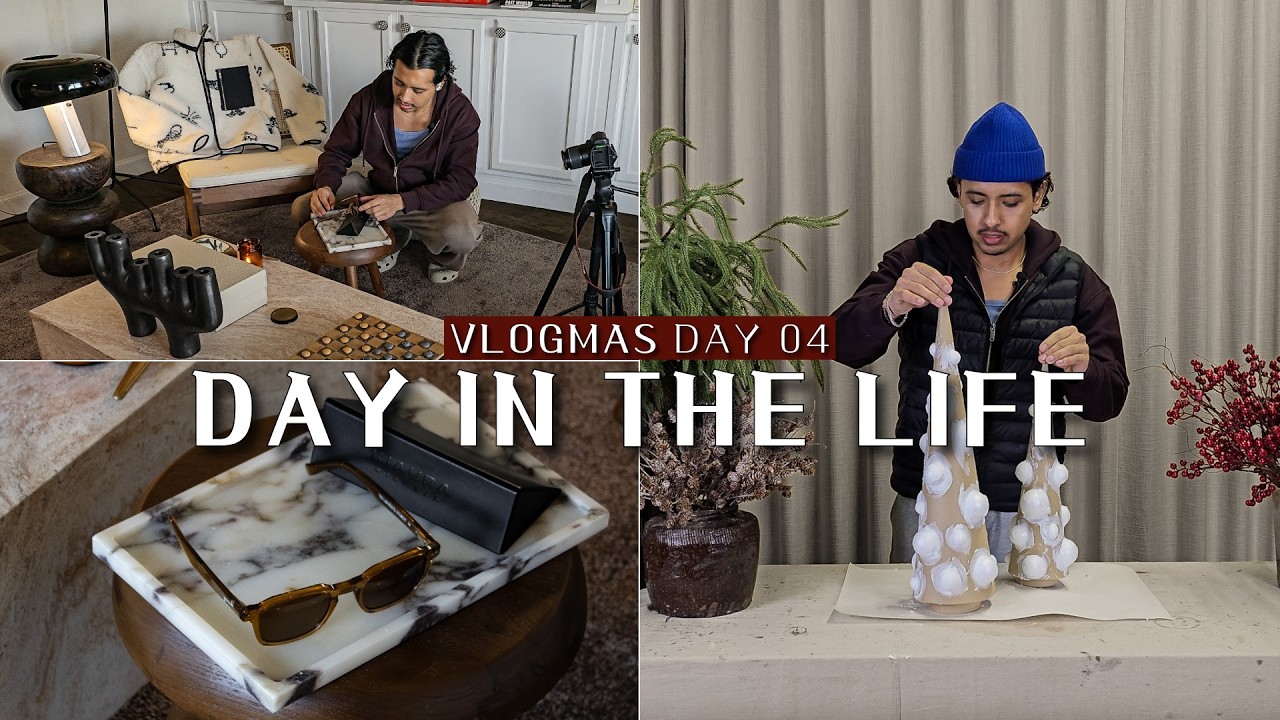 Уютный домашний видеоблог: день из жизни, самодельные новогодние ёлки, новые пикапы | VLOGMAS DAY 04