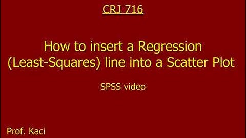 Add a Regression Line in SPSS Scatterplot