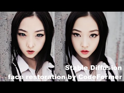 AI顔面修復-日本女性の顔02- Stable Diffusion - CodeFormer