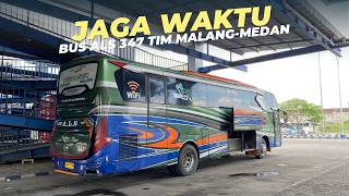 Bus ALS 347 || Malang - Medan | Departs on time from Arjosari