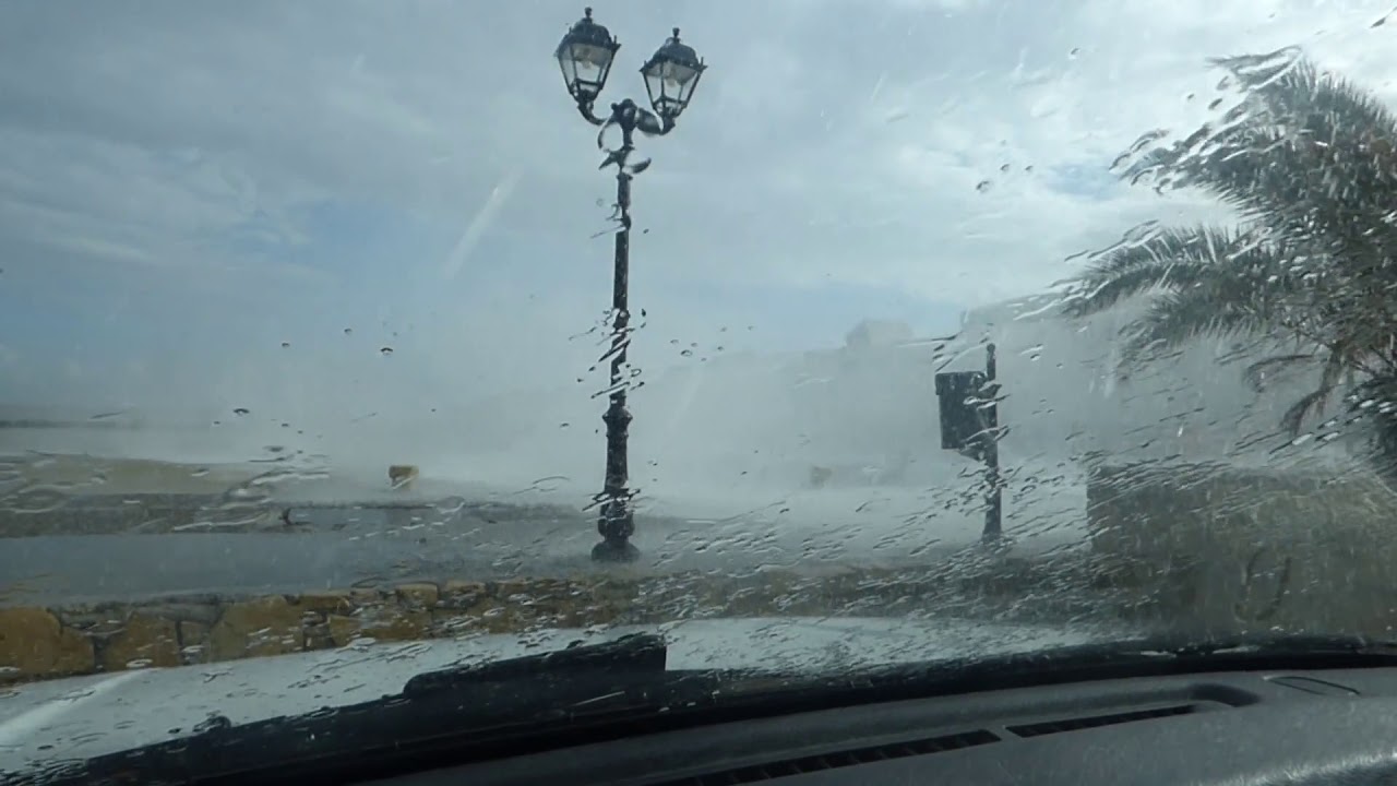 Agia Galini Crete waves Jan 10 2019 Αγία γαλήνη κύματα