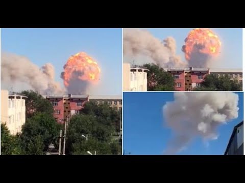 В Казахстане вблизи города Арыс горит военный склад