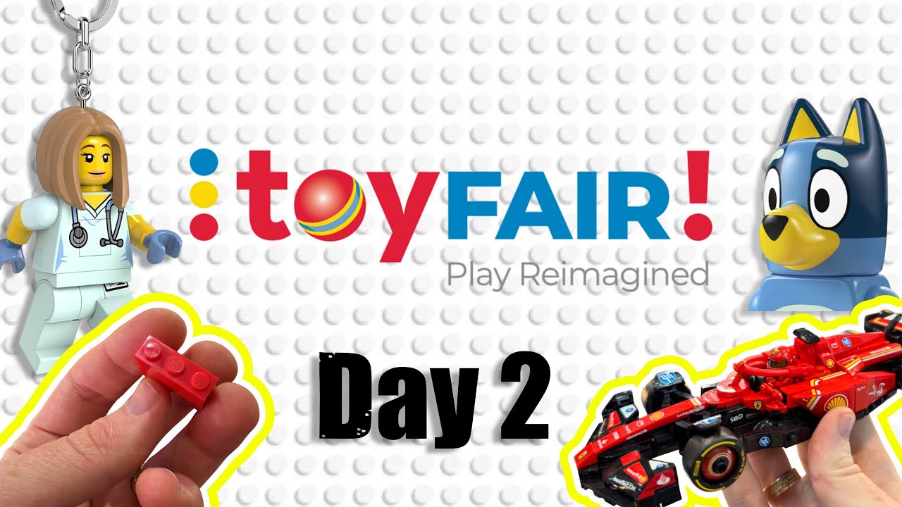 NY Toy Fair Day 2: LEGO Bluey Designer Interview, Mattel Bricks & Ferrari Build!
