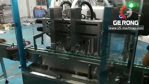 Automatic 2 nozzles bottle tracking filling machine cosmetic non stop bottle filling line