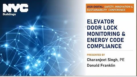 Elevator Door Lock Monitoring & Energy Code Compliance