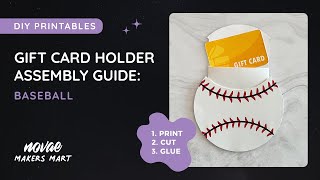 Printable Baseball Gift Card Holder | DIY Baseball Gift Card Holder Template