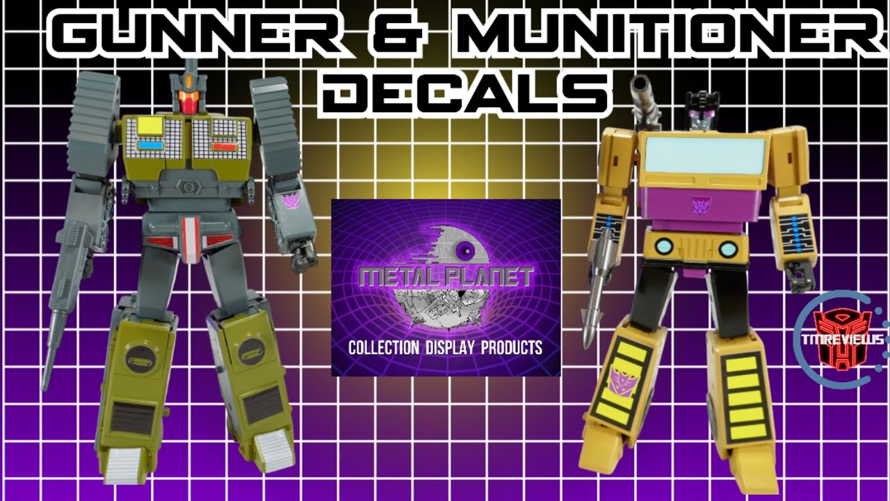 Metal Planet Displays Toy Deco Decals for Magic Square Heavy Gunner & Munitioner