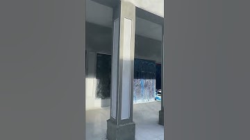 Plaster design on columns at downtown miami