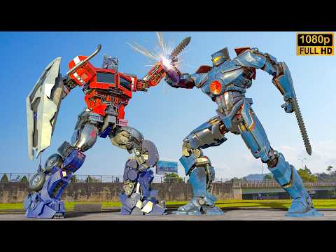 Transformers The Last Knight - Optimus Prime vs Pacific Rim | 1080 Full HD