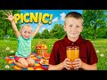 Kids Go on a Picnic and Play with Toys with Max and Milana