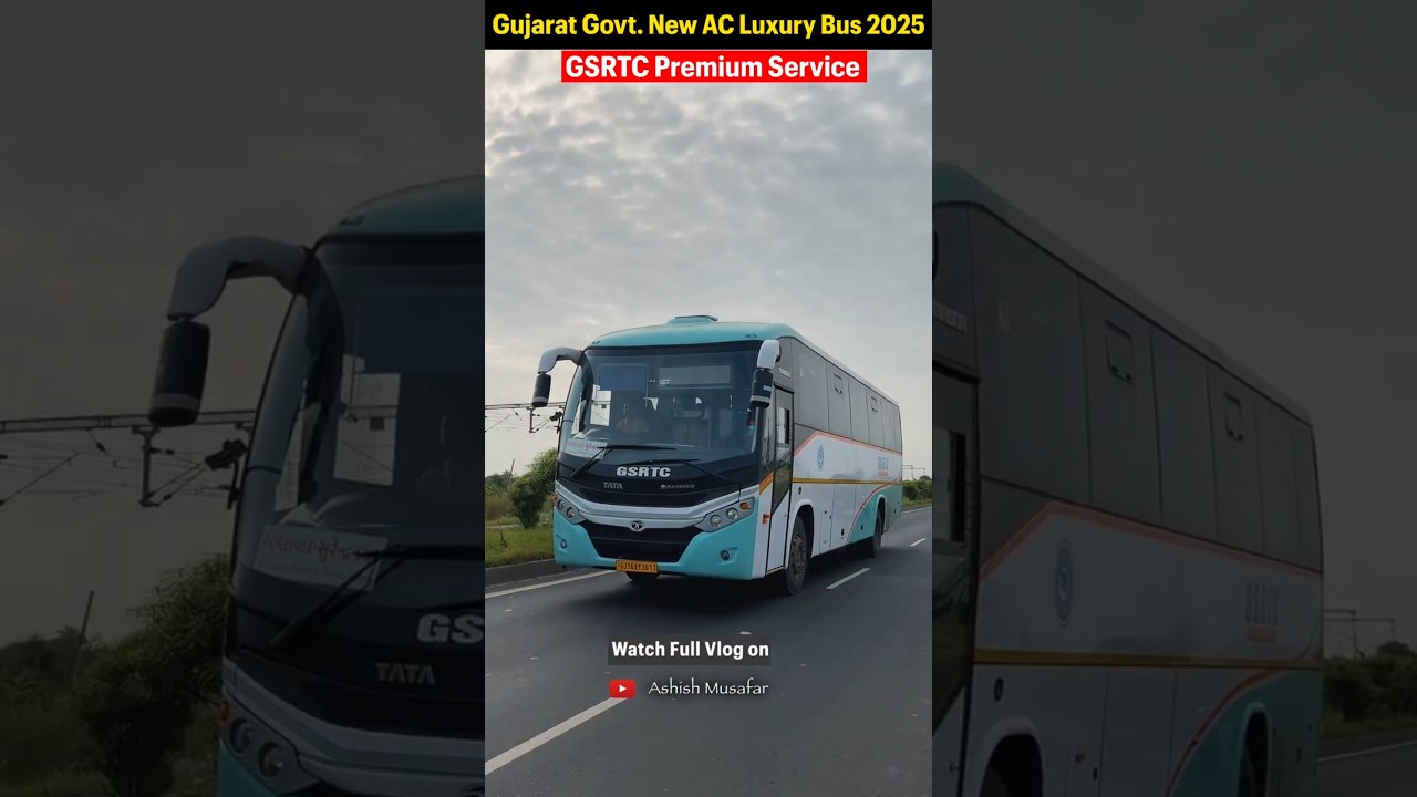 गुजरात govt. न्यू प्रीमियम AC Luxury Bus 2025 🩵🚌 | Interior, Exterior, GPS Tracking and Full Review