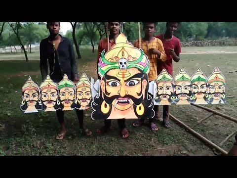 Ravan Making । How To Make Ravan Head - YouTube