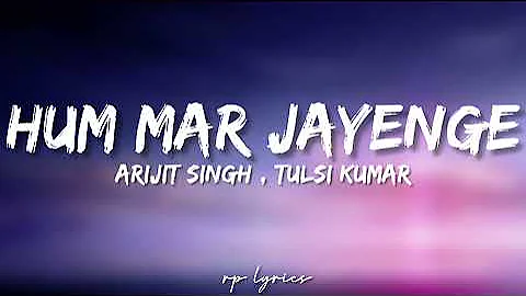 🎤Arijit Singh , Tulsi Kumar - Hum Mar Jayenge Full Lyrics Song | Aashiqui 2 |