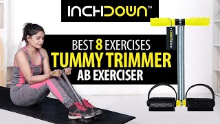 7 BEST TUMMY TRIMMER AB EXERCISE for MEN and WOMEN | How to LOSE WEIGHT FAST AT HOME | INCHDOWN screenshot 5