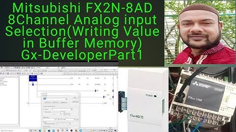 Mitsubishi FX2N-8AD 8Channel Analog input Selection(Writing Value in Buffer Memory)Gx-DeveloperPart1