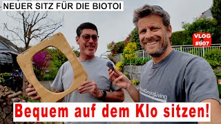 #907 Splitter im Hintern? RICHTIG BEQUEM? Neue Klobrille BioToi 1.0 TrockenTrennToilette, Holz/Gras