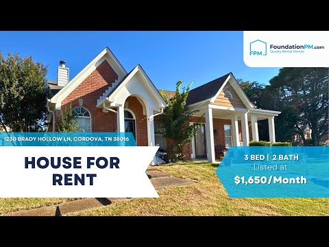 1230 Brady Hollow Ln, Cordova, TN home video tour