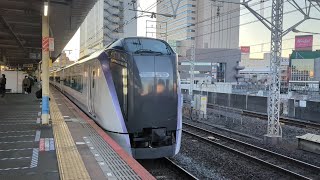 E353系特急 あずさ+富士回遊3号船橋駅発車シーン