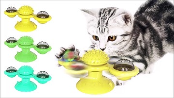 Windmill Cat Toy Chewy, Cat Toy, Spinning Windmill Cat Toy Turntable, Catnip Toy, Spinning Cat Toy