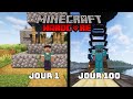 J'AI SURVÉCU 100 JOURS EN HARDCORE SUR MINECRAFT